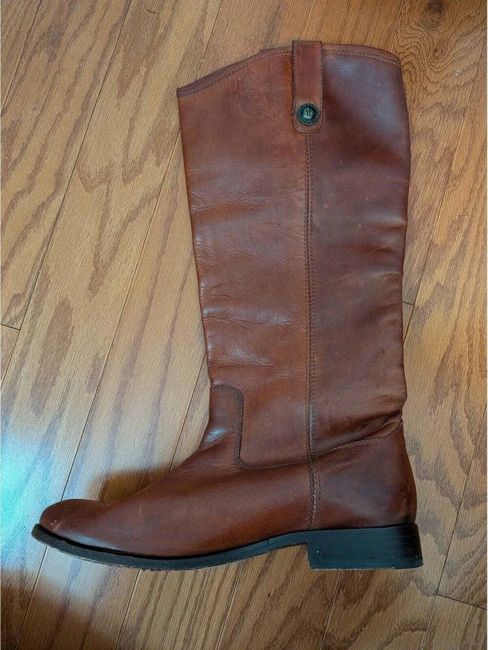 Frye Women's Size 8 B Melissa Tall Button Brown Leather Riding Boots 77167 Fall
